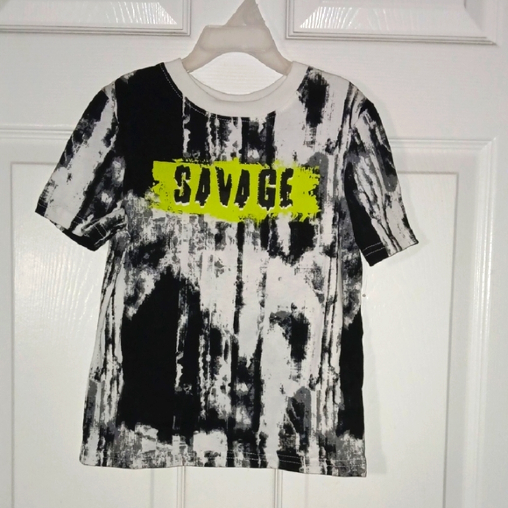Savage Kids Graphic T-Shirt - Black and White